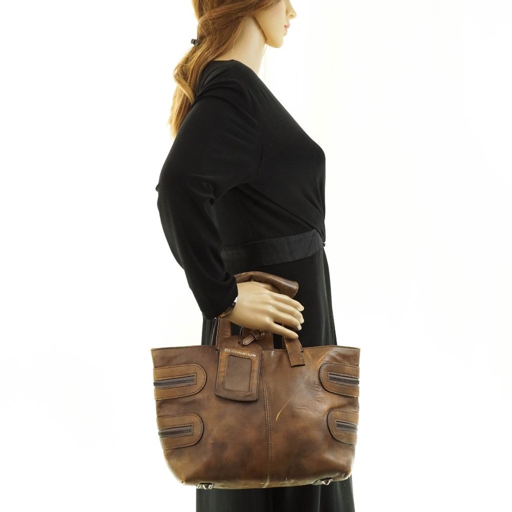 Auth Chloe Hand Bag Brown Leather #20226C56 - Picture 2 of 9